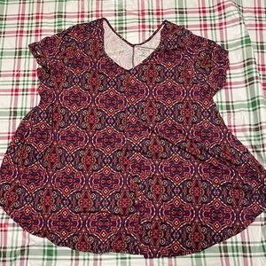 Roaman’s Women’s Plus Size Shirt Size 4X Short Sleeves